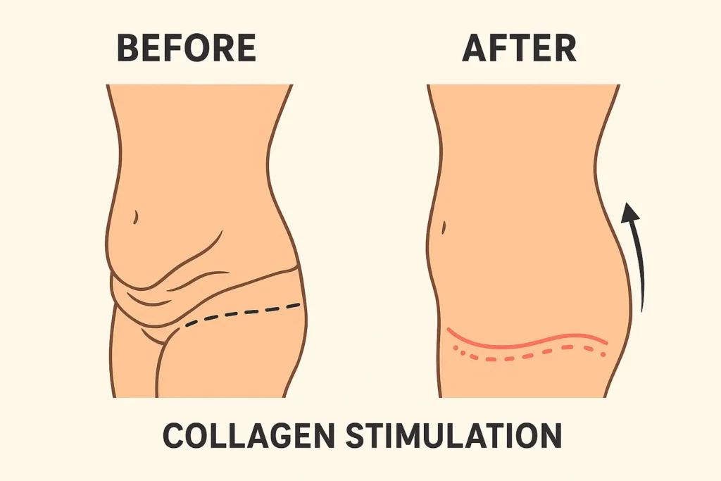 Before and after results for sagging skin after weight loss injections Dysart