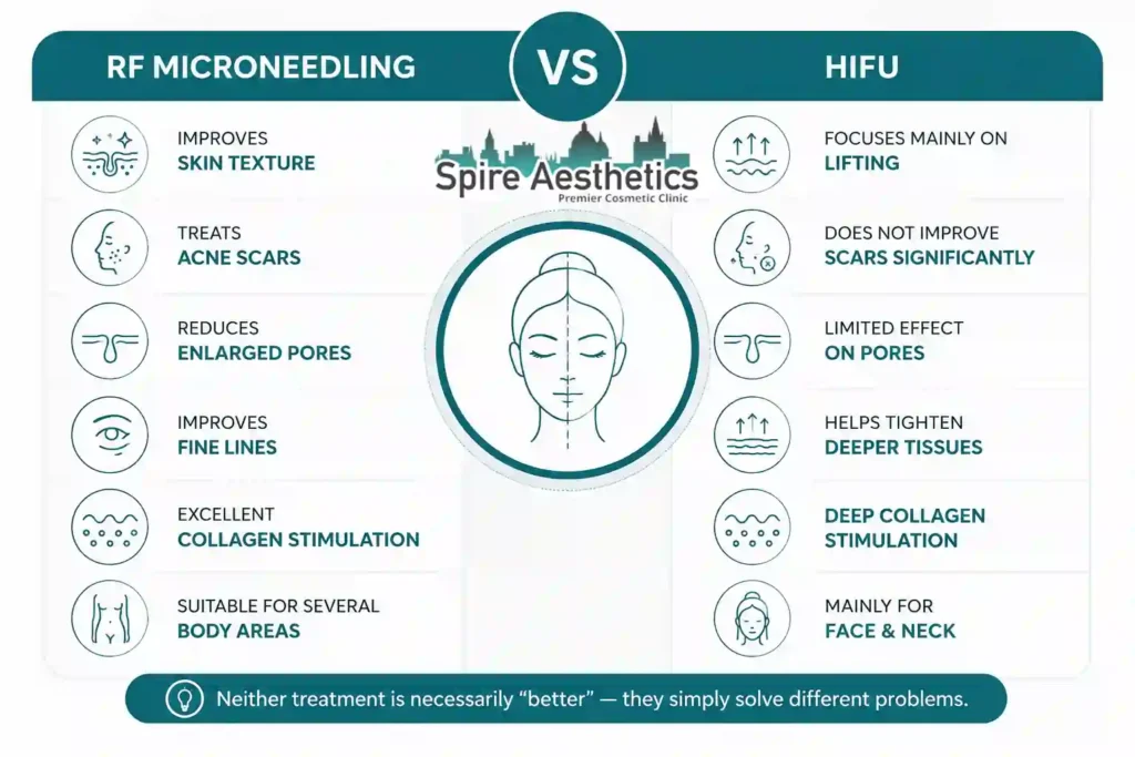 RF Microneedling vs HIFU: Which Treatment Gives Better Results Dysart?